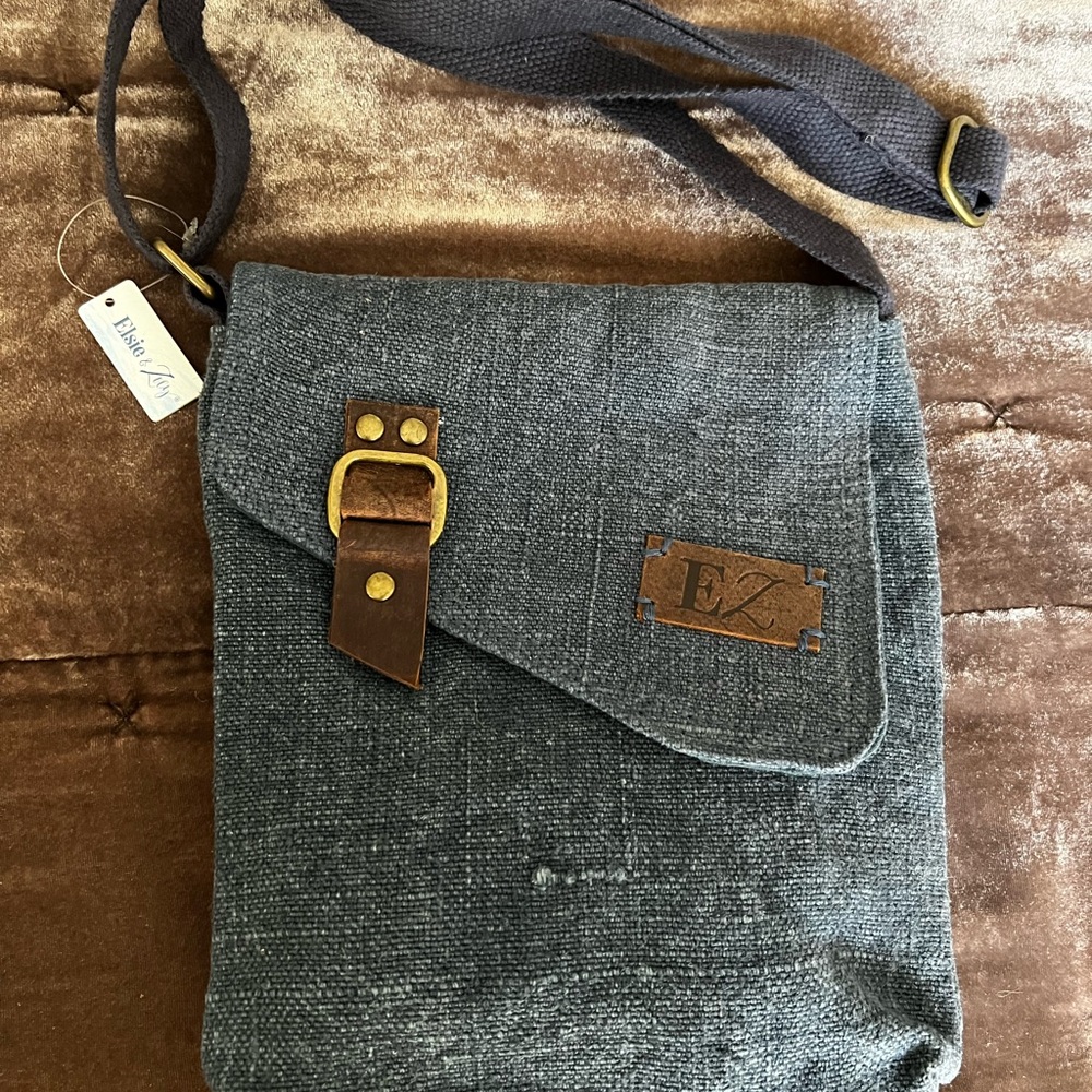 Elsie and Zoey Canvas Messenger Bag